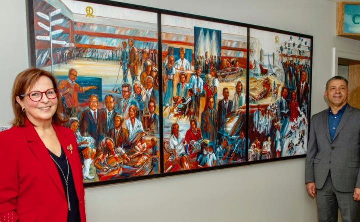 Fresque historique 50e École Sec. Vendu/Sold