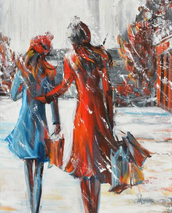 Shopping sous la neige - Vendue/Sold