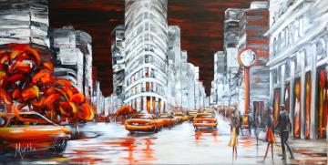 Image de la toile « Back to the Flatiron - Vendue/Sold » de Myrtha Pelletier