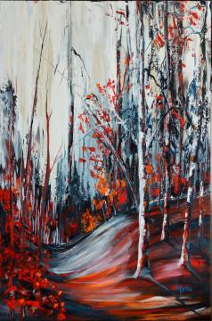 Image de la toile « Early frost  Vendu/Sold » de Myrtha Pelletier