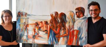 Image de la toile « Joyeuse descendance Vendu/Sold  » de Myrtha Pelletier