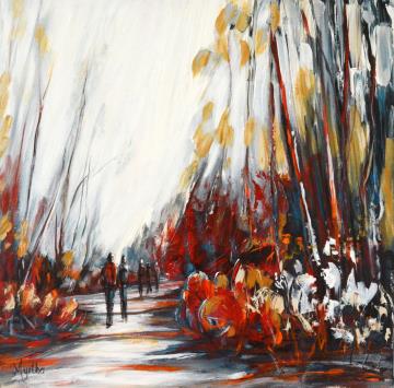 Image de la toile « Promenade3 » de Myrtha Pelletier