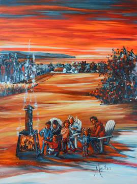 Image de la toile « Souvenirs de Charlevoix Vendu/Sold » de Myrtha Pelletier