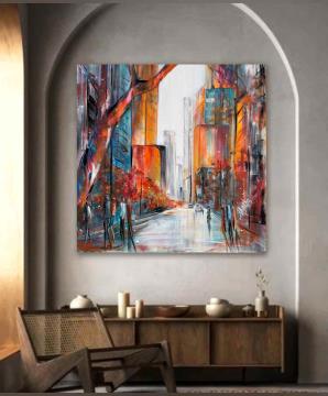 Image de la toile « Montréal Matin » de Myrtha Pelletier