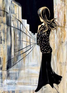 Image de la toile « Nuit Blonde » de Myrtha Pelletier